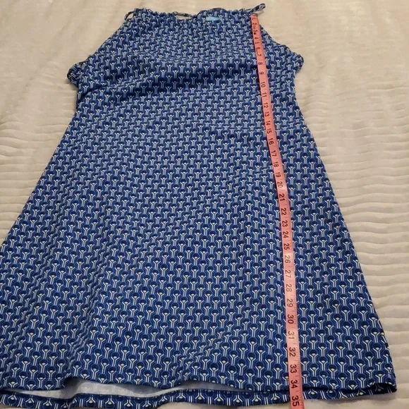 J. McLaughlin Halter Dress, Blue & White, Size L - Picture 10 of 10